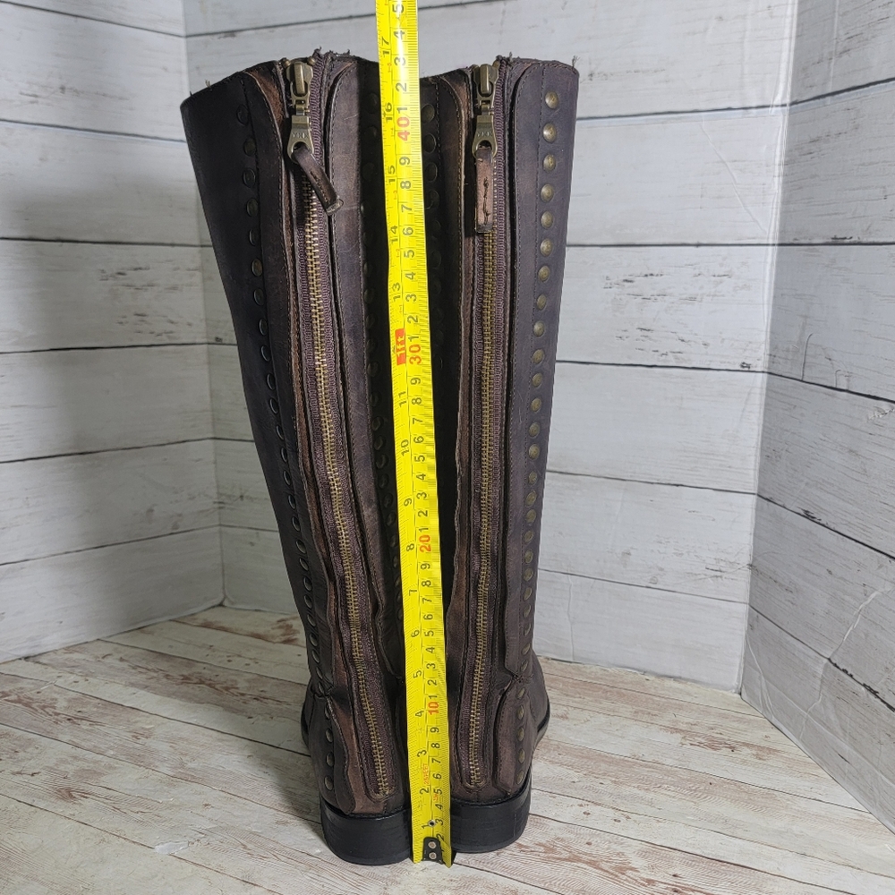 Steven Rannt Studded Leather Riding Boots W US 8 - Picture 8 of 15